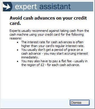 Avoid cash advances on your credit card