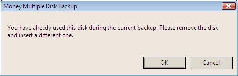 You have already used this disk during the current backup
