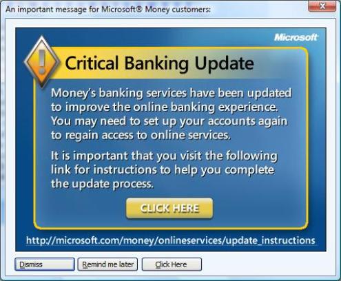 Money's banking services have been updated to improve the online banking experience. You may need ot set up your accounts again to regain access to online services. It is important that you visit the following link for instructions to help you complete the update process